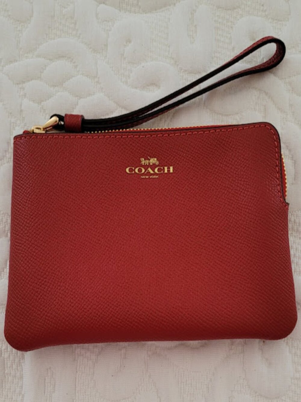 Coach Corner Zip Wristlet Wallet